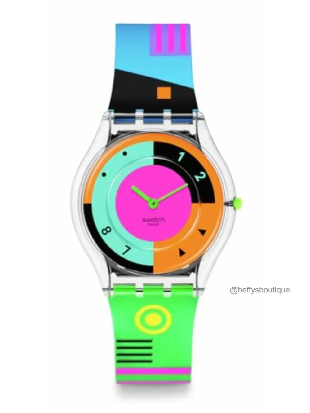 Unisex 34mm Quartz Watch, Silicone Strap, Glow in Dark